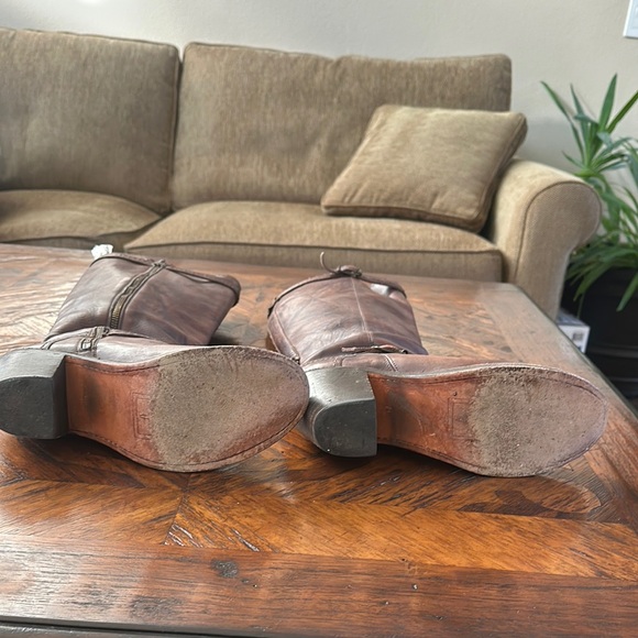 Brown Leather Knee-High Boots - Picture 4 of 5